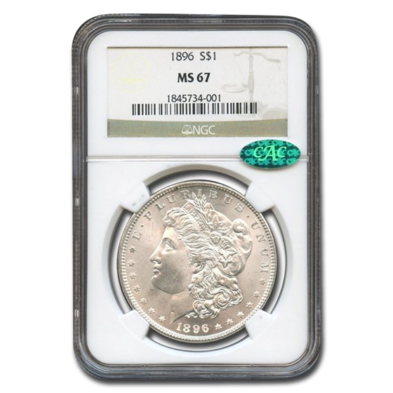 1896 Morgan Dollar MS-67 NGC CAC 1896 Morgan Dollar MS-67 NGC CAC
